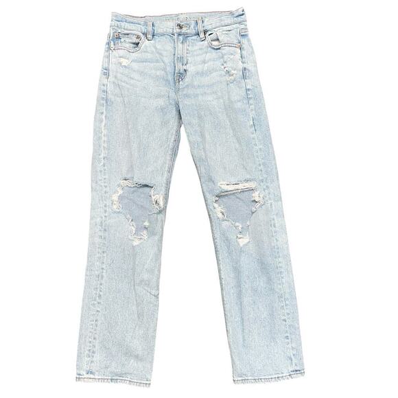 American Eagle Outfitters Denim - AMERICAN EAGLE Super High-Rise Ankle Straight Light Wash Jeans Size 4